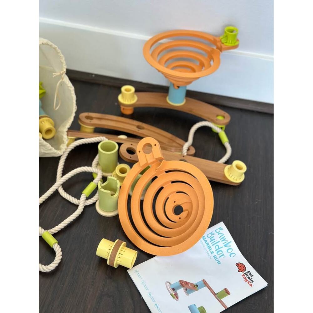 Fat Brain Toy Co. Bamboo Builder Marble Run 168 piece set - Picture 6 of 6